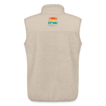 Sunset Surf Palm - Unisex Sherpaweste von Stanley/Stella - Beige - Hinten - AI Model Male 178 light (178cm)