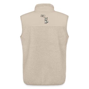 Nö! Fuchs – Schlauer Sturkopf sagt Nein - Unisex Sherpaweste von Stanley/Stella - Beige - Hinten - AI Model Male 178 light (178cm)
