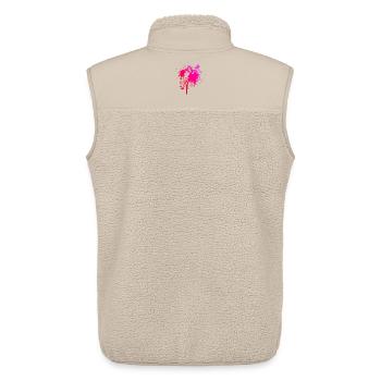 Geschenkidee für einen Tennis mit Tennis - Unisex Sherpaweste von Stanley/Stella - Beige - Hinten - AI Model Male 178 light (178cm)