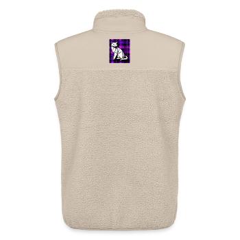 Katze - Unisex Sherpaweste von Stanley/Stella - Beige - Hinten - AI Model Male 178 light (178cm)