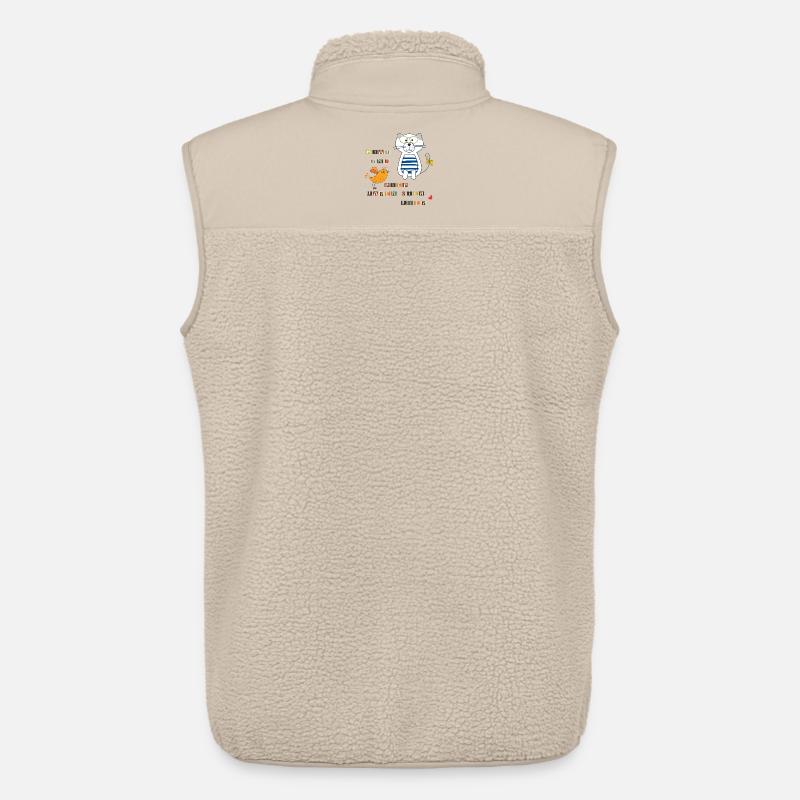 Katze und Vogel - Unisex Sherpaweste von Stanley/Stella - Beige