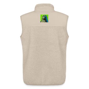 Phoque - Veste sans manches sherpa unisexe Stanley/Stella - beige - Dos - AI Model Male 178 light (178cm)