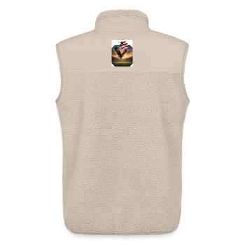Patriotischer Adler im Stadion - Unisex Sherpaweste von Stanley/Stella - Beige - Hinten - AI Model Male 178 light (178cm)