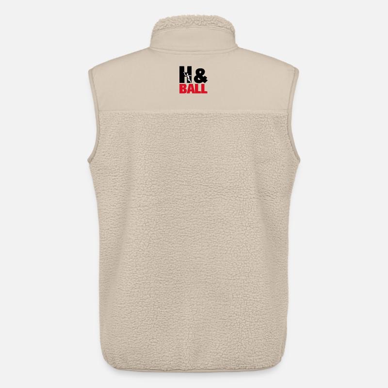 H&Ball by handballtrainer.de - Unisex Sherpaweste von Stanley/Stella - Beige