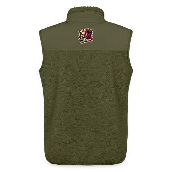 Sip Happens Trauben Comic - Unisex Sherpaweste von Stanley/Stella - Khaki - Hinten - AI Model Male 178 light (178cm)