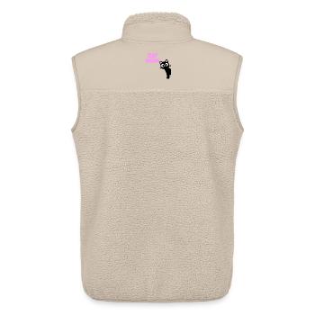 T-shirt Cat Mom pour vrais amoureux des chats Chat - Veste sans manches sherpa unisexe Stanley/Stella - beige - Dos - AI Model Male 178 light (178cm)