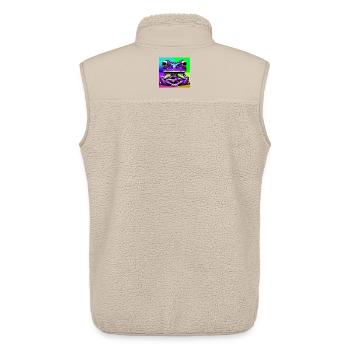 Frosch - Unisex Sherpaweste von Stanley/Stella - Beige - Hinten - AI Model Male 178 light (178cm)