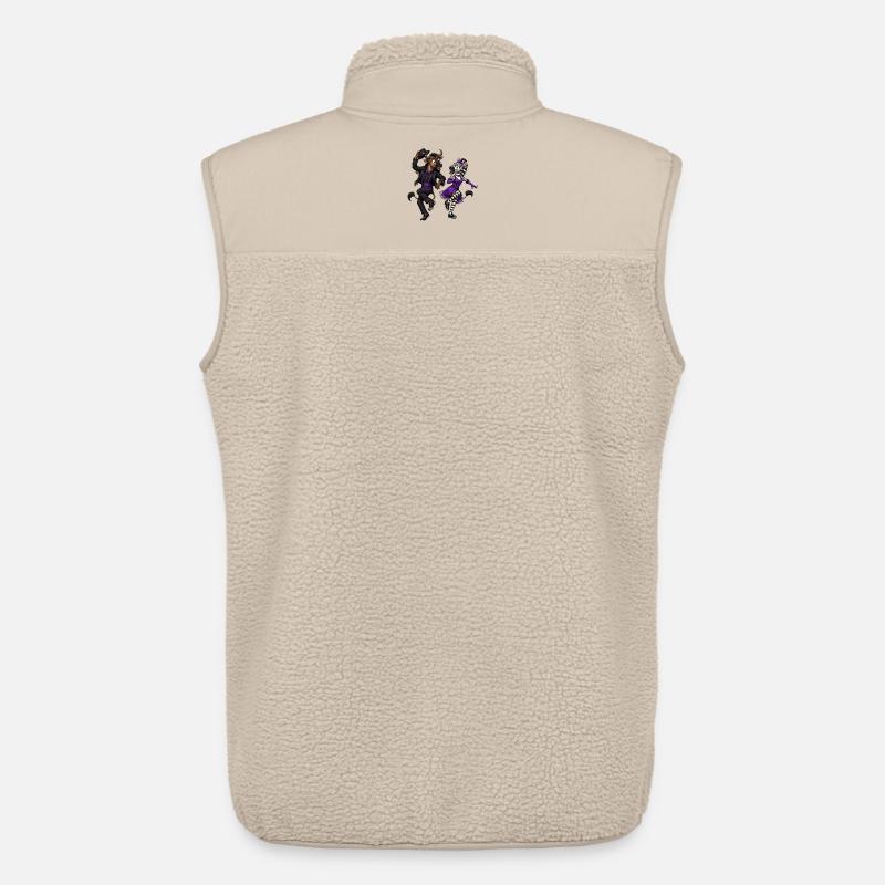 Gnu und Zebra im glamourösen Stepptanz - Unisex Sherpaweste von Stanley/Stella - Beige