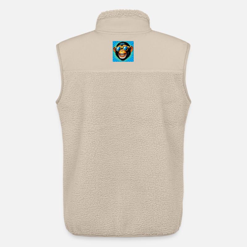 Schimpansen-Affe - Unisex Sherpaweste von Stanley/Stella - Beige