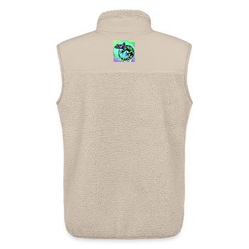Gecko - Unisex Sherpaweste von Stanley/Stella - Beige - Hinten - AI Model Male 178 light (178cm)