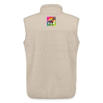 Dinosaurier - Unisex Sherpaweste von Stanley/Stella - Beige - Hinten - AI Model Male 178 light (178cm)