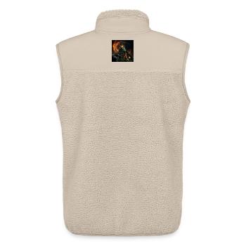 Anubis Fire Warrior - Unisex Sherpa Gilet by Stanley/Stella - beige - Back - AI Model Male 178 light (178cm)