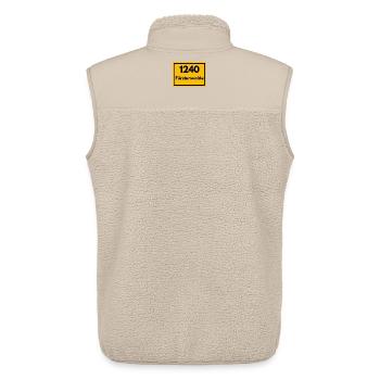 ALTE POSTLEITZAHL PLZ RETRO 1240 FÜRSTENWALDE - Unisex Sherpaweste von Stanley/Stella - Beige - Hinten - AI Model Male 178 light (178cm)