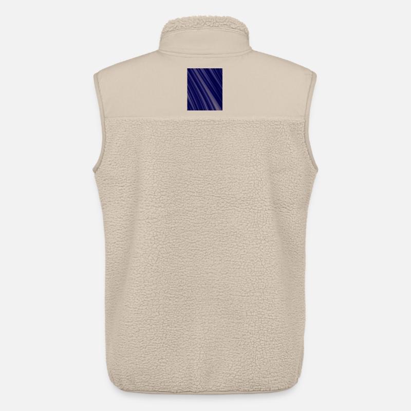 Navy Diagonal Structures - Unisex Sherpa Gilet by Stanley/Stella - beige