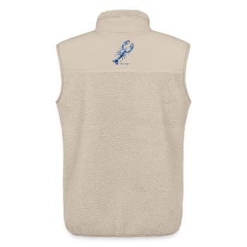 Summer Breeze Watercolor Lobster - Unisex Sherpa Gilet by Stanley/Stella - beige - Back - AI Model Male 178 light (178cm)