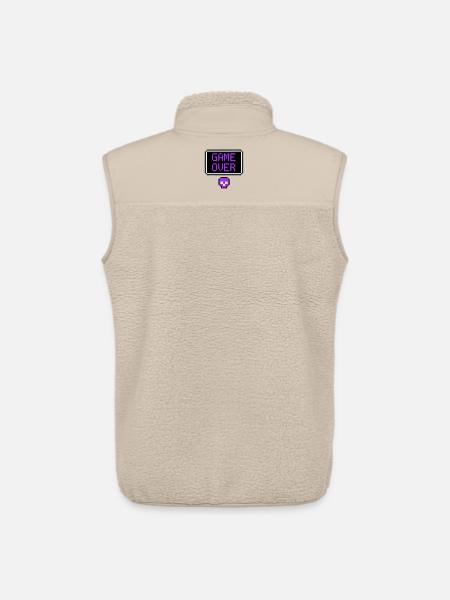 Game Over Skull Pixel Art - Unisex Sherpa Gilet by Stanley/Stella - beige