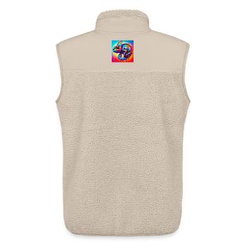 caméléon - Veste sans manches sherpa unisexe Stanley/Stella - beige - Dos - AI Model Male 178 light (178cm)