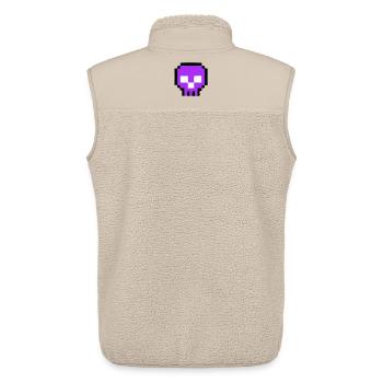 Pixel Skull Game Over - Unisex Sherpa Gilet by Stanley/Stella - beige - Back - AI Model Male 178 light (178cm)
