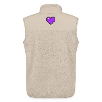 Pixel Heart 8-Bit Health - Unisex Sherpa Gilet by Stanley/Stella - beige - Back - AI Model Male 178 light (178cm)