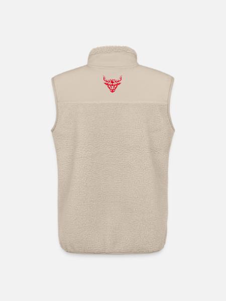 Roter Low-Poly Stierkopf - Unisex Sherpaweste von Stanley/Stella - Beige