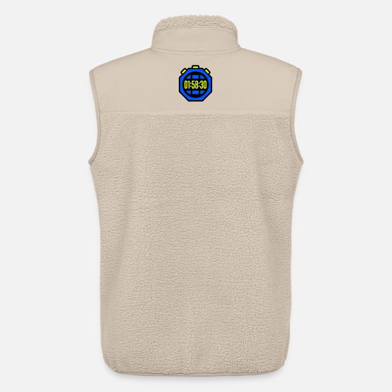 Stoppuhr Bestzeit Halbmarathon - Unisex Sherpaweste von Stanley/Stella - Beige