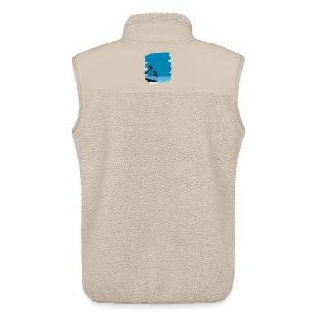 Beach Sea Palm Trees - Unisex Sherpa Gilet by Stanley/Stella - beige - Back - AI Model Male 178 light (178cm)