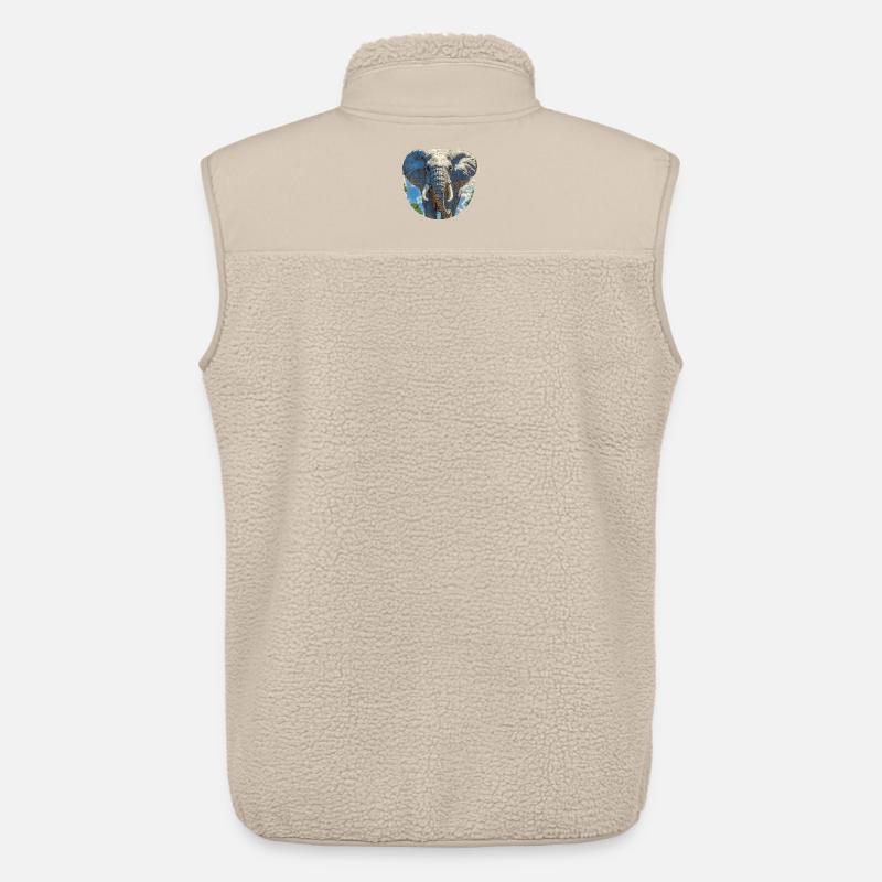 Design d'Elephant - Veste sans manches sherpa unisexe Stanley/Stella - beige