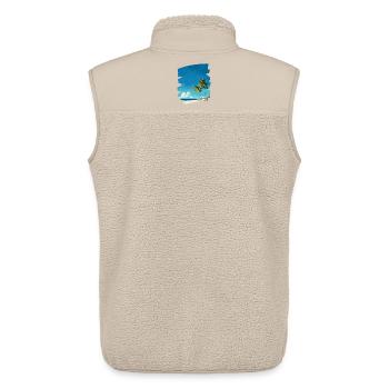 Beach Sea Palm Trees - Unisex Sherpa Gilet by Stanley/Stella - beige - Back - AI Model Male 178 light (178cm)