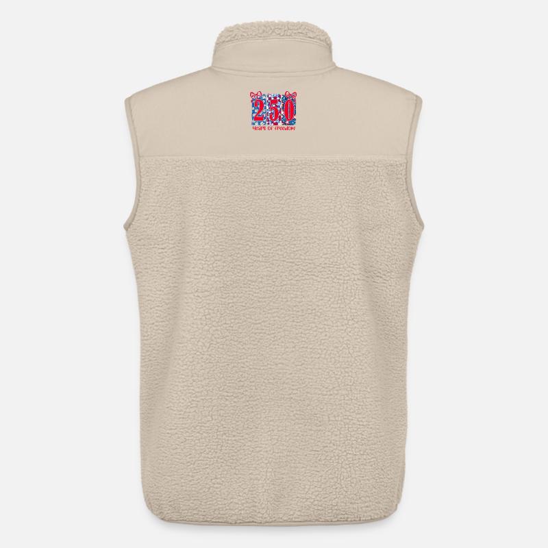 250 ans de liberté florale - Veste sans manches sherpa unisexe Stanley/Stella - beige