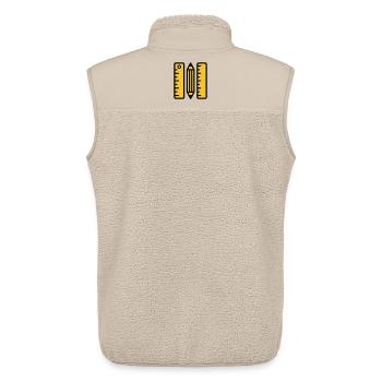 Stift Lineale Zeichnen Architektur - Unisex Sherpaweste von Stanley/Stella - Beige - Hinten - AI Model Male 178 light (178cm)