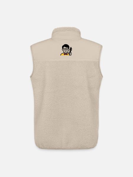 Teacher Professor Glasses Comic - Unisex Sherpa Gilet by Stanley/Stella - beige