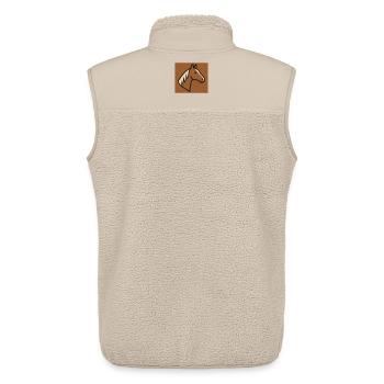 Pferd Profil Kopf Natur - Unisex Sherpaweste von Stanley/Stella - Beige - Hinten - AI Model Male 178 light (178cm)