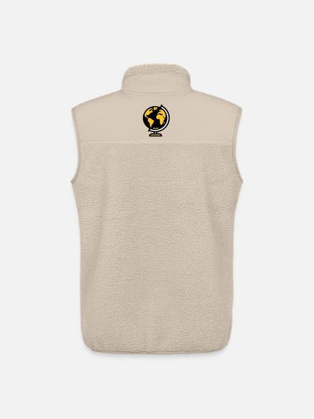 Globe Globe Earth School - Unisex Sherpa Gilet by Stanley/Stella - beige