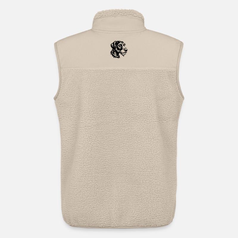 Deutscher Drahthaar-Pointer - Unisex Sherpaweste von Stanley/Stella - Beige
