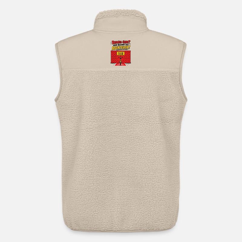 Radweg Ende Hier. Abenteuer Beginnt . - Unisex Sherpaweste von Stanley/Stella - Beige