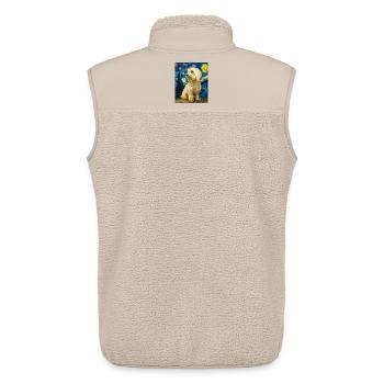 Havanais - Veste sans manches sherpa unisexe Stanley/Stella - beige - Dos - AI Model Male 178 light (178cm)