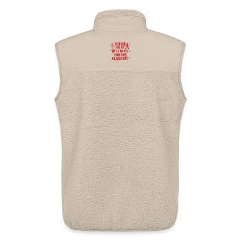 Faites en sorte que cela ressemble à un accident de crime réel - Veste sans manches sherpa unisexe Stanley/Stella - beige - Dos - AI Model Male 178 light (178cm)