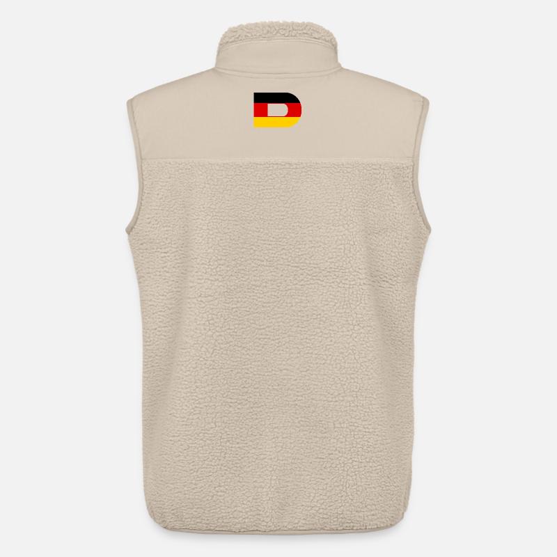D- Deutschland Flagge Stil - Unisex Sherpaweste von Stanley/Stella - Beige