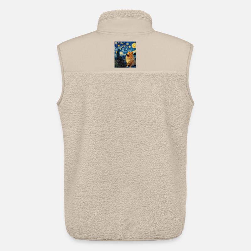Zwergspitz Spitz Pomeranian - Unisex Sherpaweste von Stanley/Stella - Beige