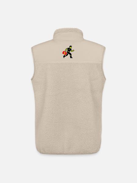 Sanitäter Notarzt Notfallkoffer - Unisex Sherpaweste von Stanley/Stella - Beige