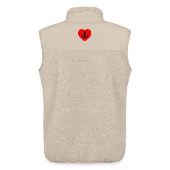 Voile - Veste sans manches sherpa unisexe Stanley/Stella - beige - Dos - AI Model Male 178 light (178cm)