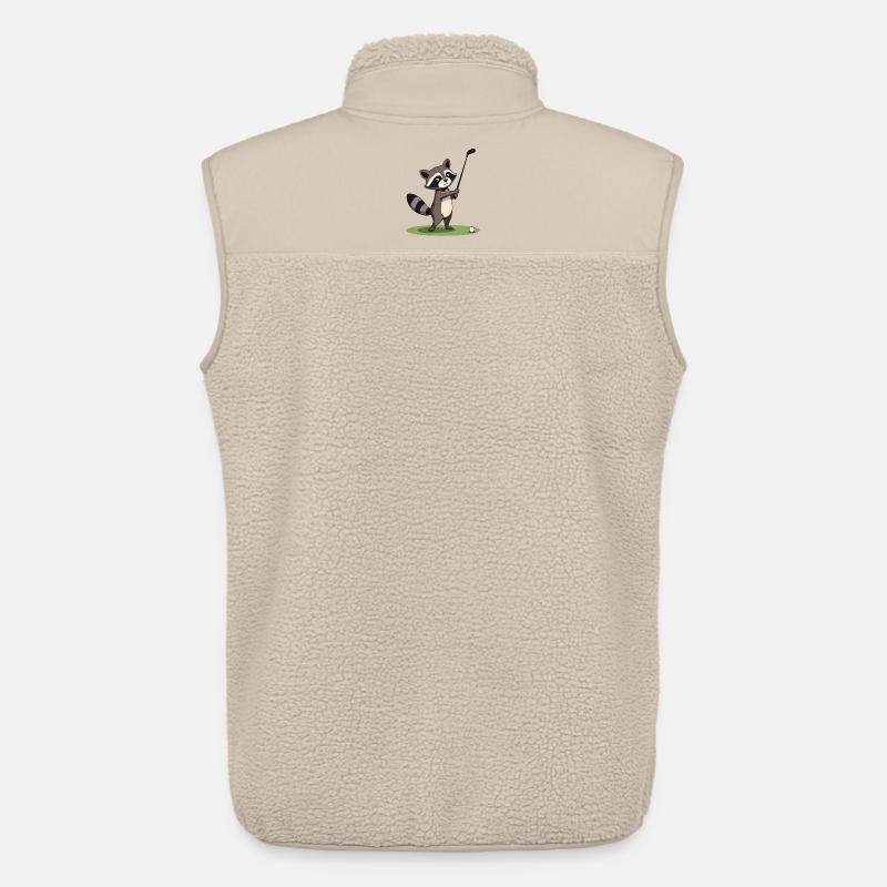 Waschbär spielt Golf - Unisex Sherpaweste von Stanley/Stella - Beige
