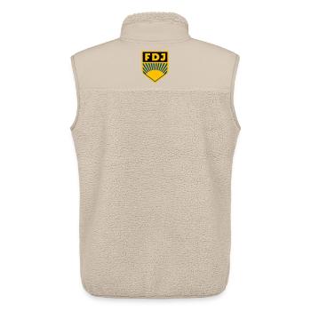 FDJ - Freie Deutsche Jugend Logo (dreifarbig) - Unisex Sherpaweste von Stanley/Stella - Beige - Hinten - AI Model Male 178 light (178cm)