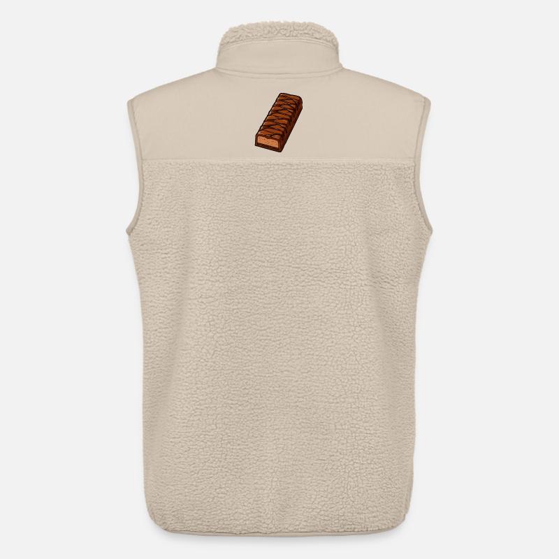 Barre chocolatée avec glaçage en zigzag - Veste sans manches sherpa unisexe Stanley/Stella - beige
