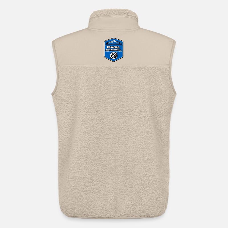 Camping - ich bin offline - Unisex Sherpaweste von Stanley/Stella - Beige