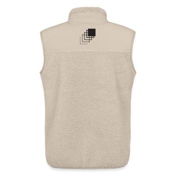 Bauhaus fettes Quadratdesign - Unisex Sherpaweste von Stanley/Stella - Beige - Hinten - AI Model Male 178 light (178cm)
