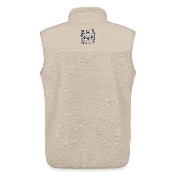 Anthro-Trio: Fitnessstudio, Büro & Pipe - Unisex Sherpaweste von Stanley/Stella - Beige - Hinten - AI Model Male 178 light (178cm)