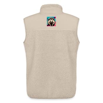 Igel - Unisex Sherpaweste von Stanley/Stella - Beige - Hinten - AI Model Male 178 light (178cm)