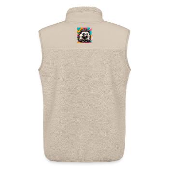 Igel - Unisex Sherpaweste von Stanley/Stella - Beige - Hinten - AI Model Male 178 light (178cm)