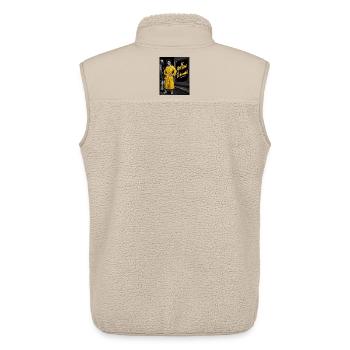 Gelber Bademantel Citylook - Unisex Sherpaweste von Stanley/Stella - Beige - Hinten - AI Model Male 178 light (178cm)